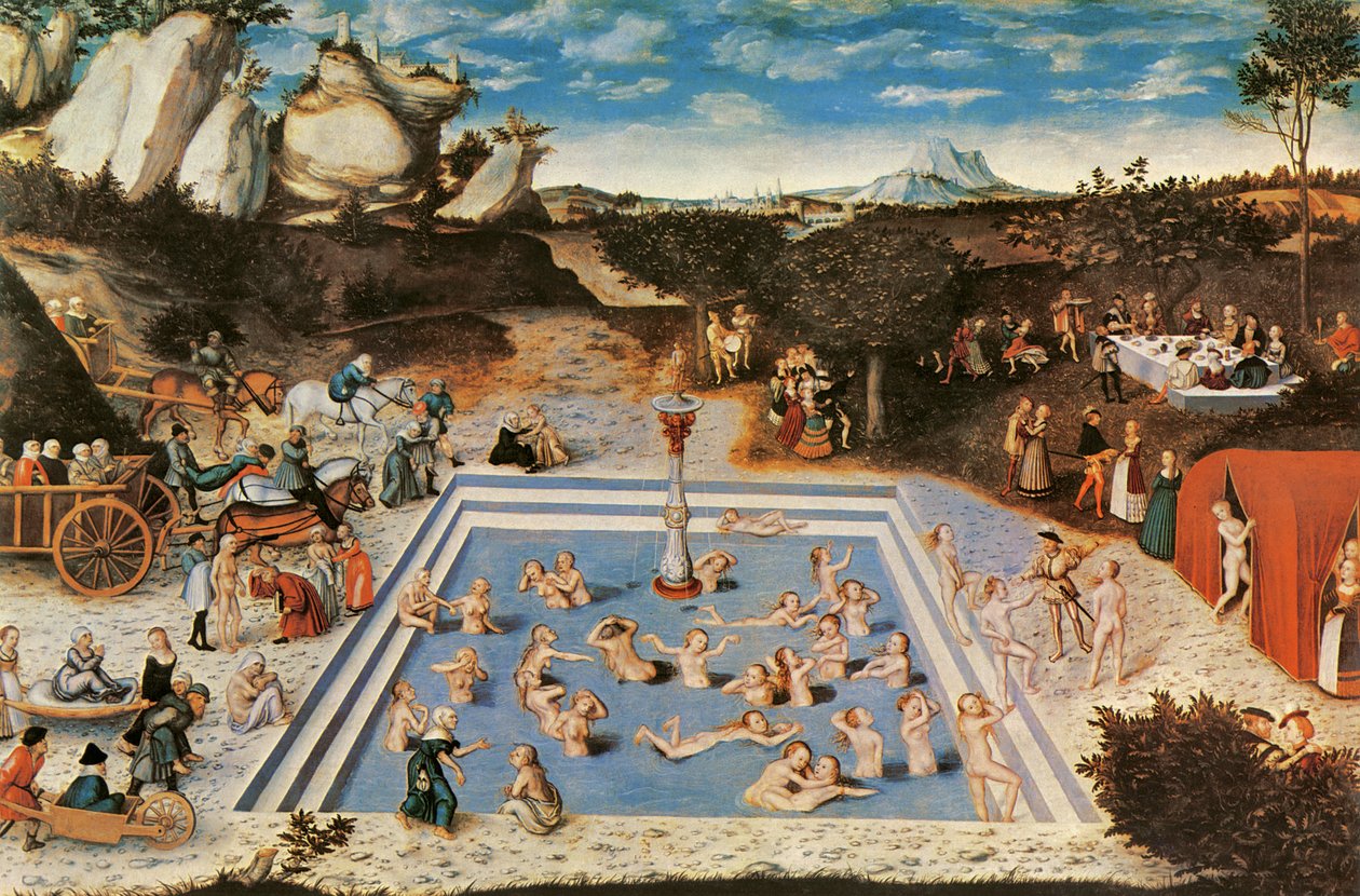 Fountain of Youth (olja på duk) av Lucas the Elder Cranach