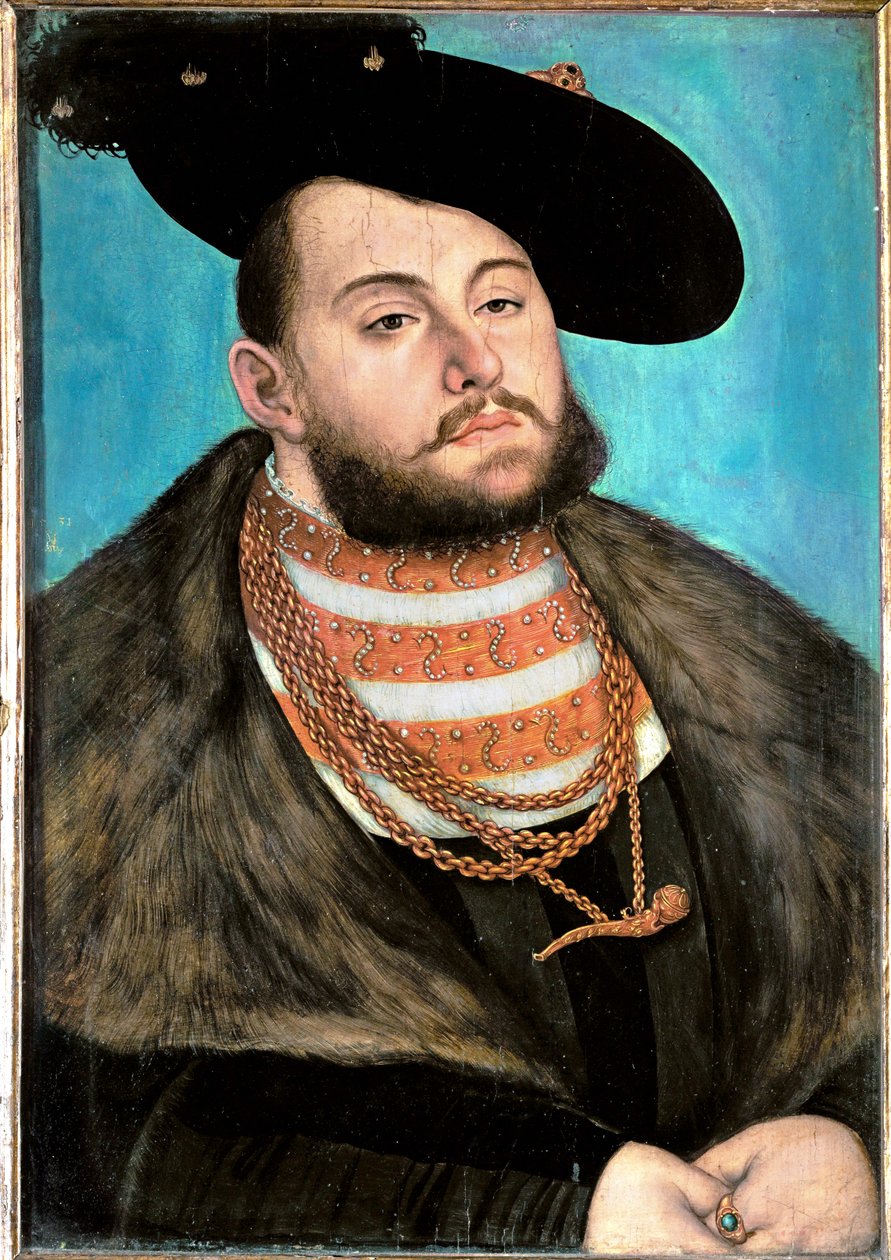 Johann Friedrich den magnifike kurfursten av Sachsen... av Lucas the Elder Cranach