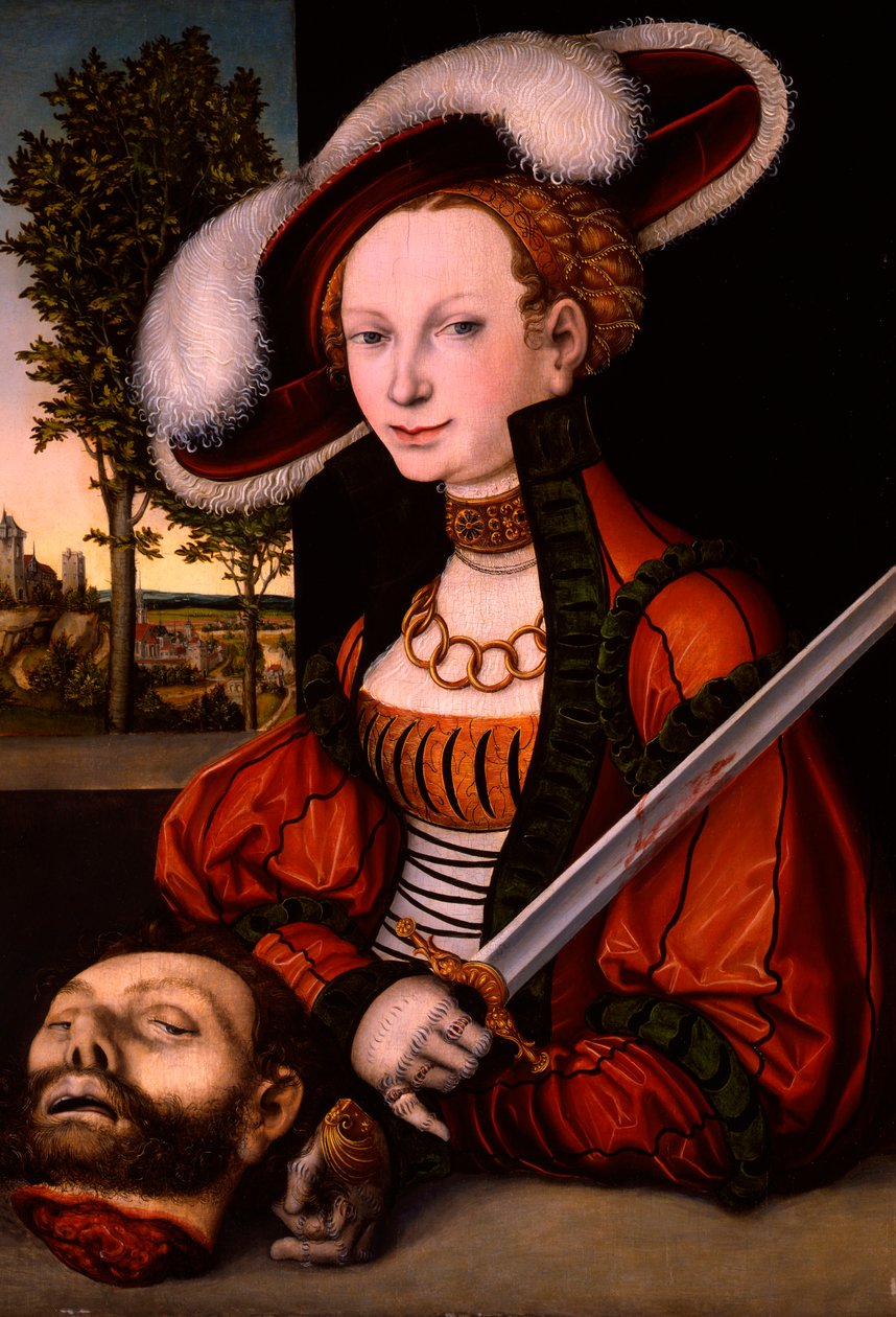 Judith med huvudet av Holofernes av Lucas the Elder Cranach