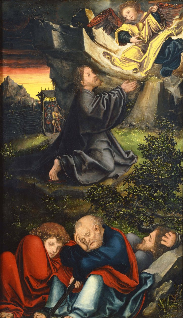 ""Bön i olivernas trädgård"" Målning av Lucas Cranach den äldre (1472-1553) cirka 1518 National Museum of Western Art, Tokyo Japan av Lucas the Elder Cranach