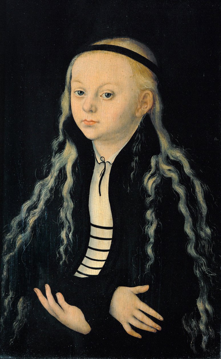 Magdalena Luther, dotter till reformatorn Martin Luther ... av Lucas the Elder Cranach