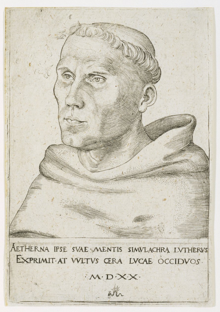 Martin Luther, byst i trekvartsvy av Lucas the Elder Cranach