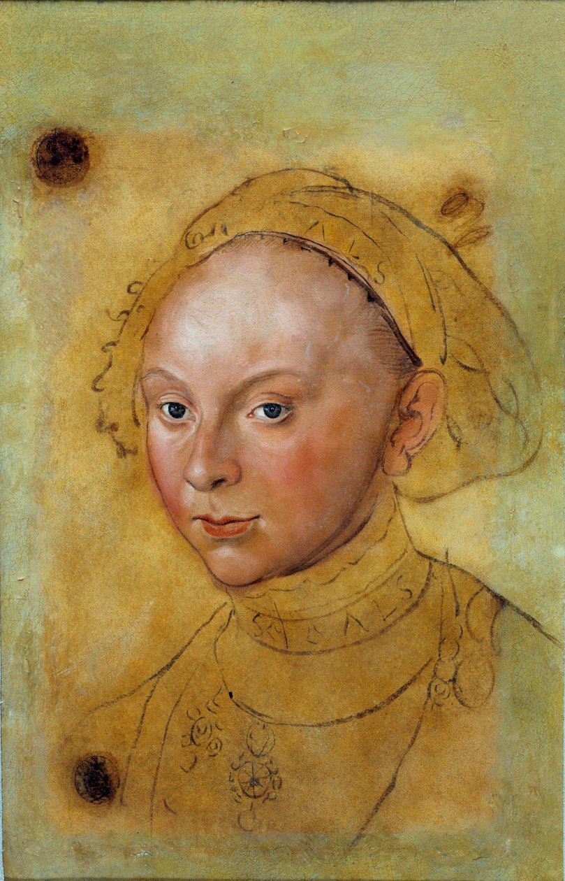 Porträtt av Catherine de Brunswick Grubenhagen Målning av Lucas Cranach (1472-1553) av Lucas the Elder Cranach