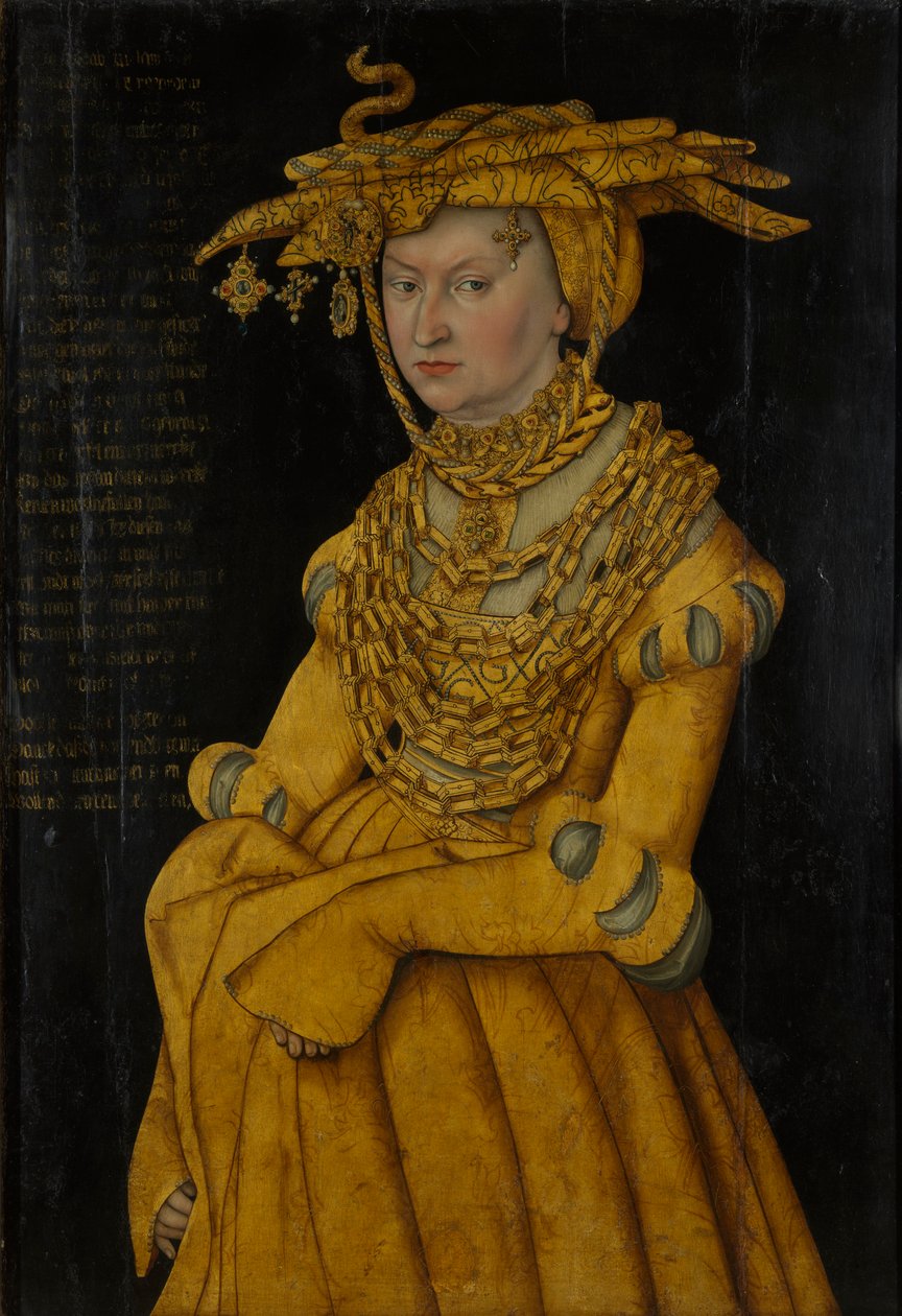 Porträtt av Katarina av Mecklenburg, hertiginna gemål av Sachsen (1487-1561) av Lucas the Elder Cranach