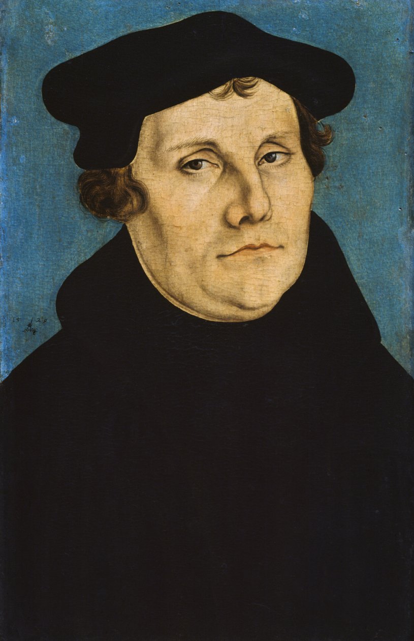 Porträtt av Martin Luther (1483-1546), tysk teolog av Lucas the Elder Cranach