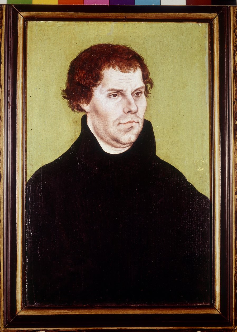 Porträtt av Martin Luther (1483 - 1546), målning av Carnach av Lucas the Elder Cranach