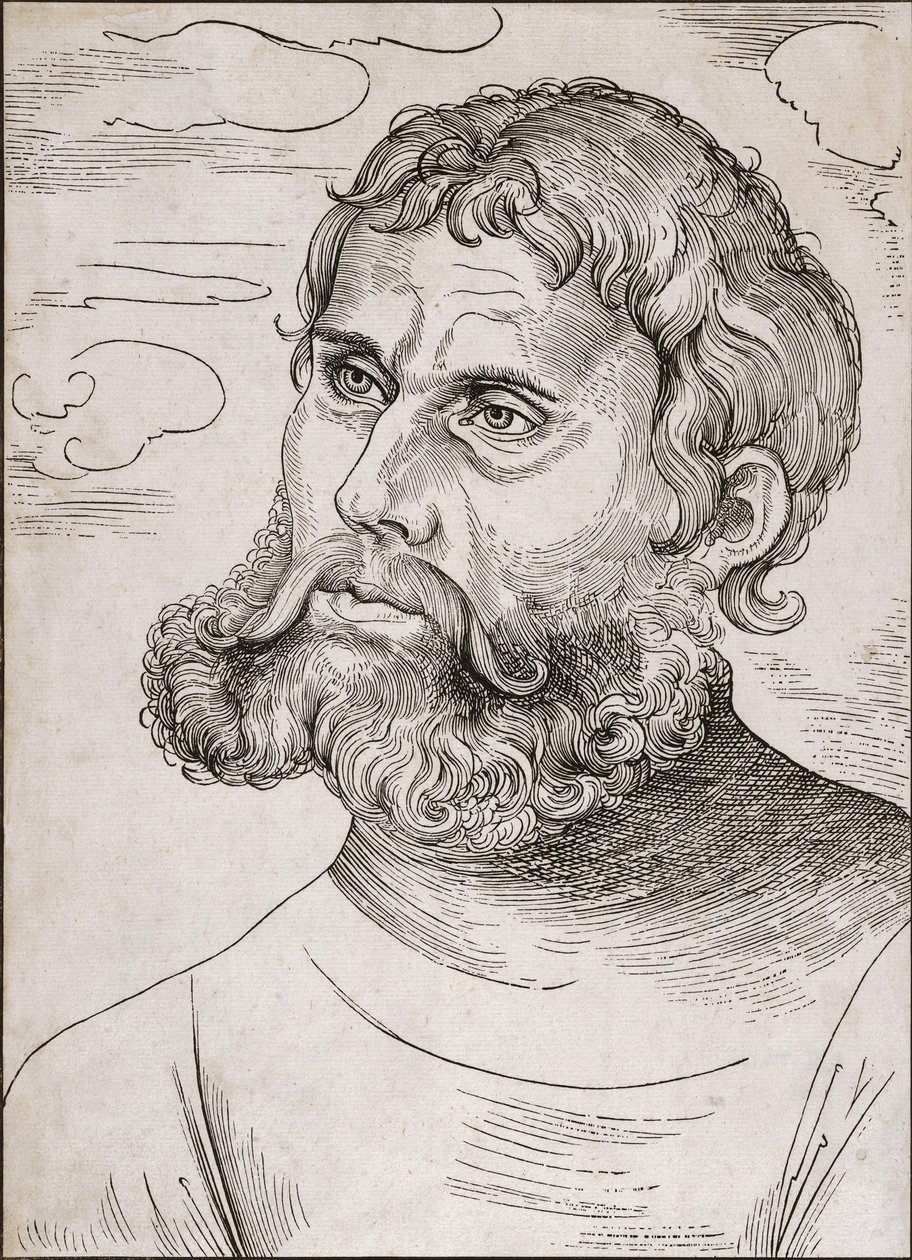 Porträtt av Martin Luther som "Junker Jorg" - av Lucas Cranach den äldre - 1522 av Lucas the Elder Cranach