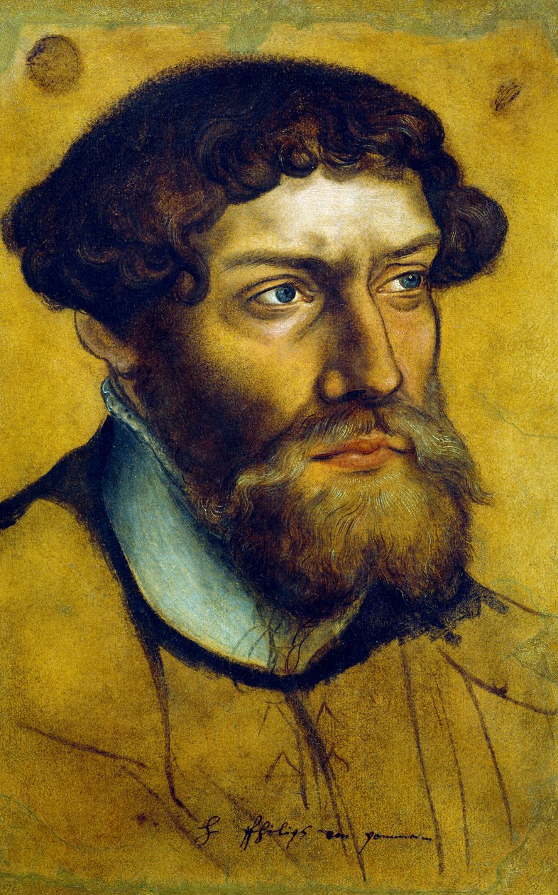 Porträtt av Philip I, hertig av Pommern av Lucas Cranach Elder (1472-1553), teckning av Lucas the Elder Cranach