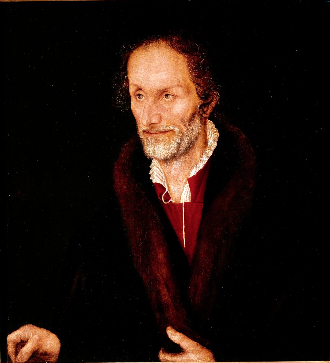 Porträtt av Philippe Melanchton (Philipp Schwartzerd av Lucas the Elder Cranach