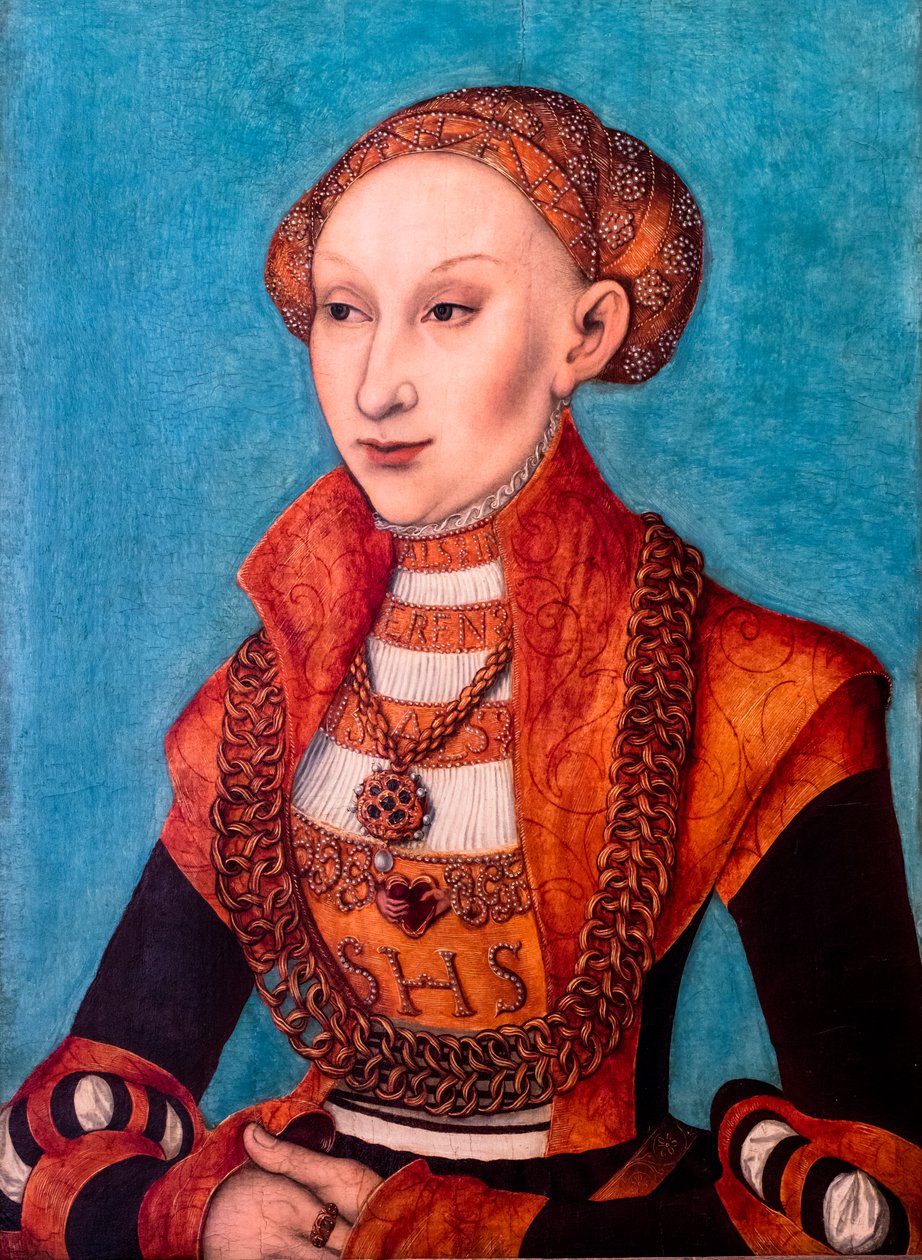 Porträtt av Sybille de Clèves, ca 1535 (målning) av Lucas the Elder Cranach