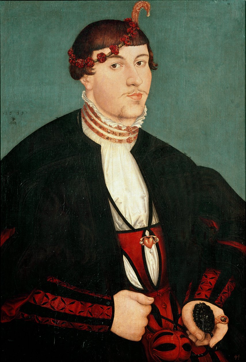 Porträtt av en gentleman sa fästmannen Målning av Lucas Cranach den äldre (1472-1553) 1539 Sao Paulo, Museum of Art av Lucas the Elder Cranach