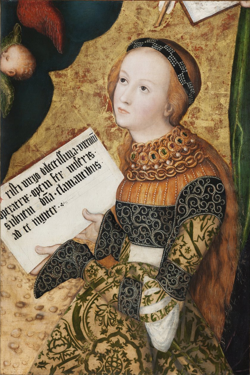 Sainte Christine - Saint Christina - Lucas Cranach, den äldre (1472-1553). Olja på trä, c. 1520. Nationalgalleriet, Prag av Lucas the Elder Cranach