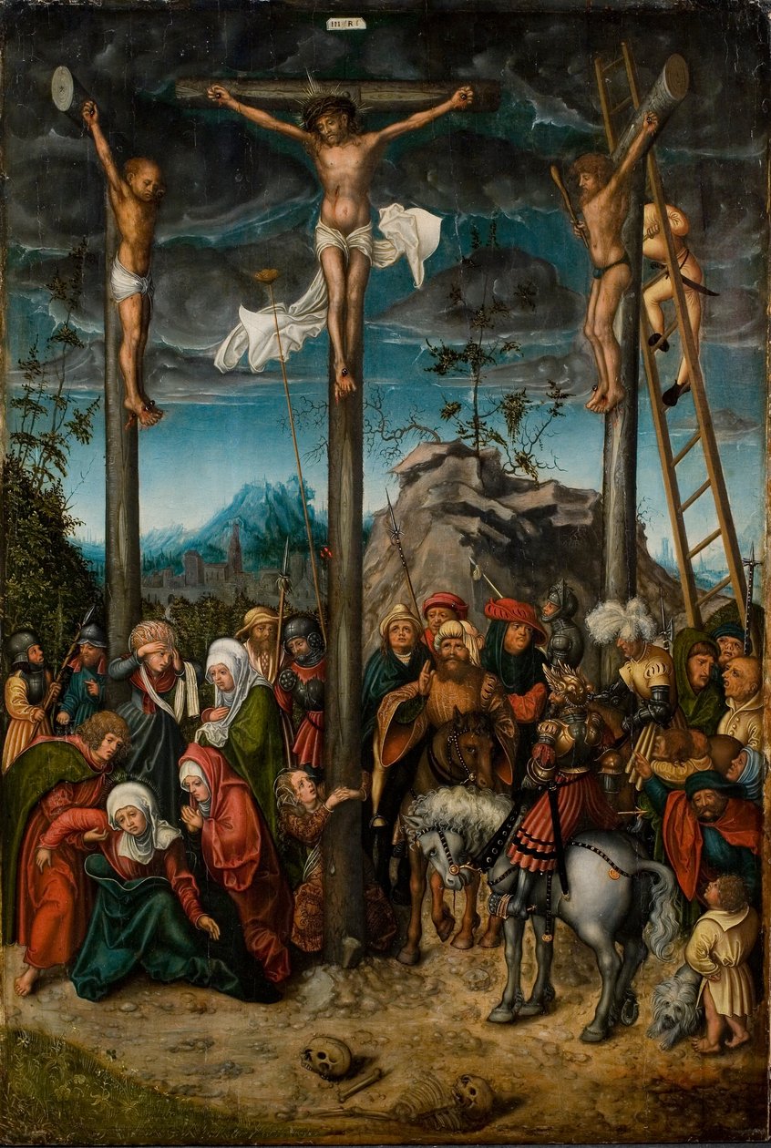 Korsfästelsen, ca. 1506-20 (olja på panel) av Lucas the Elder Cranach