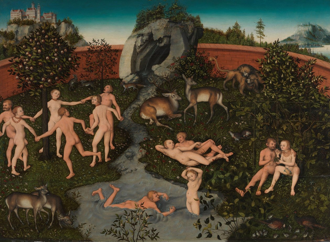 The Golden Age, ca 1534 (olja på trä) av Lucas the Elder Cranach
