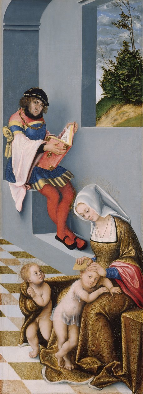 Den heliga släktskapet (så kallad Torgau altartavla) högra panelen av Lucas the Elder Cranach