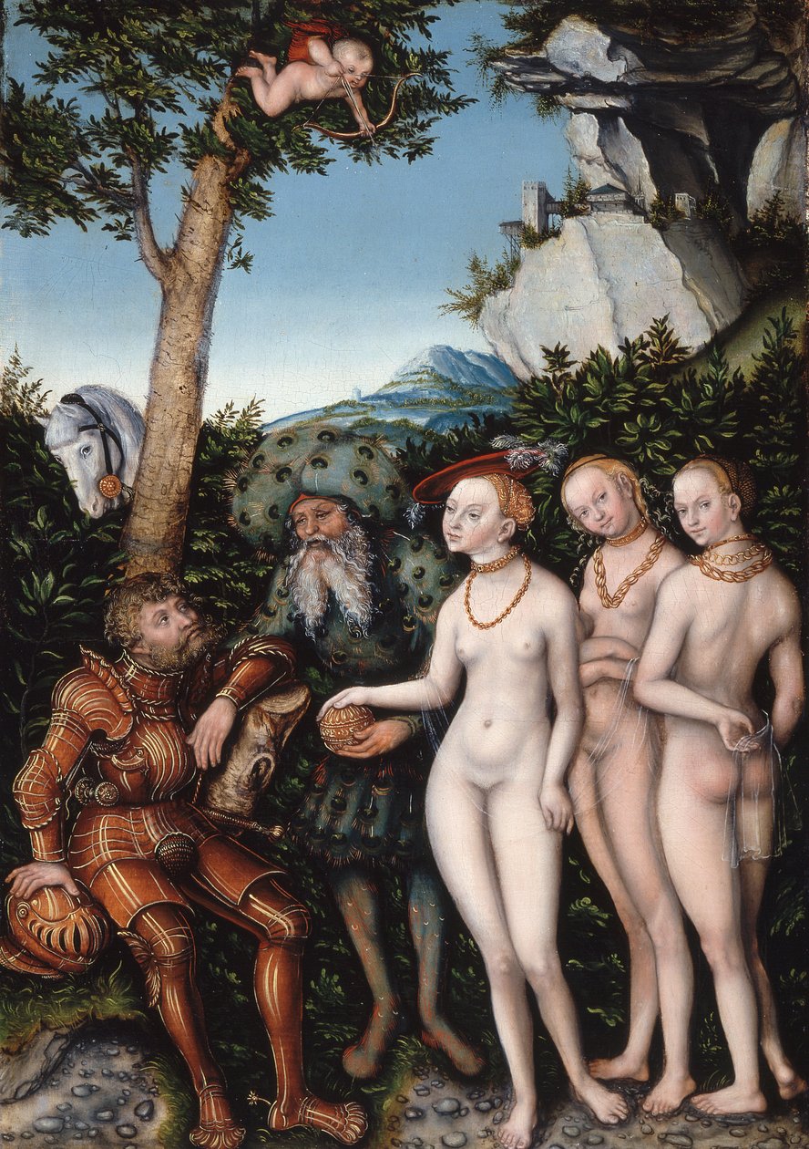 Domen över Paris av Lucas the Elder Cranach