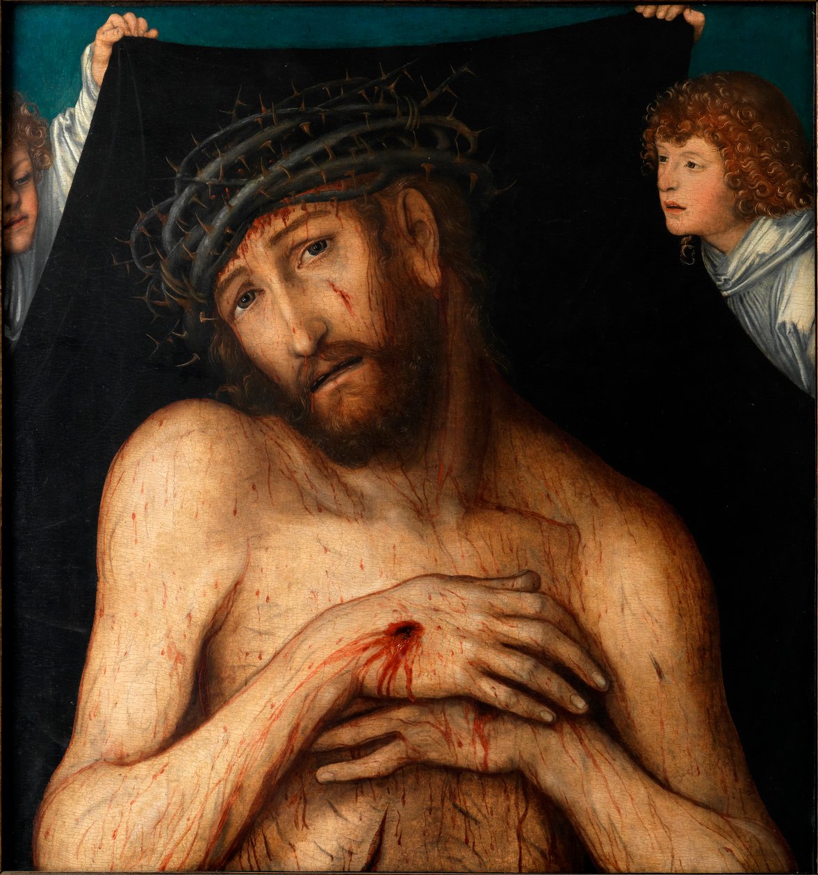 Sorgernas man, av Cranach, Lucas, den äldre (1472-1553). Olja på trä, ca 1515. Klassik Stiftung Weimar av Lucas the Elder Cranach