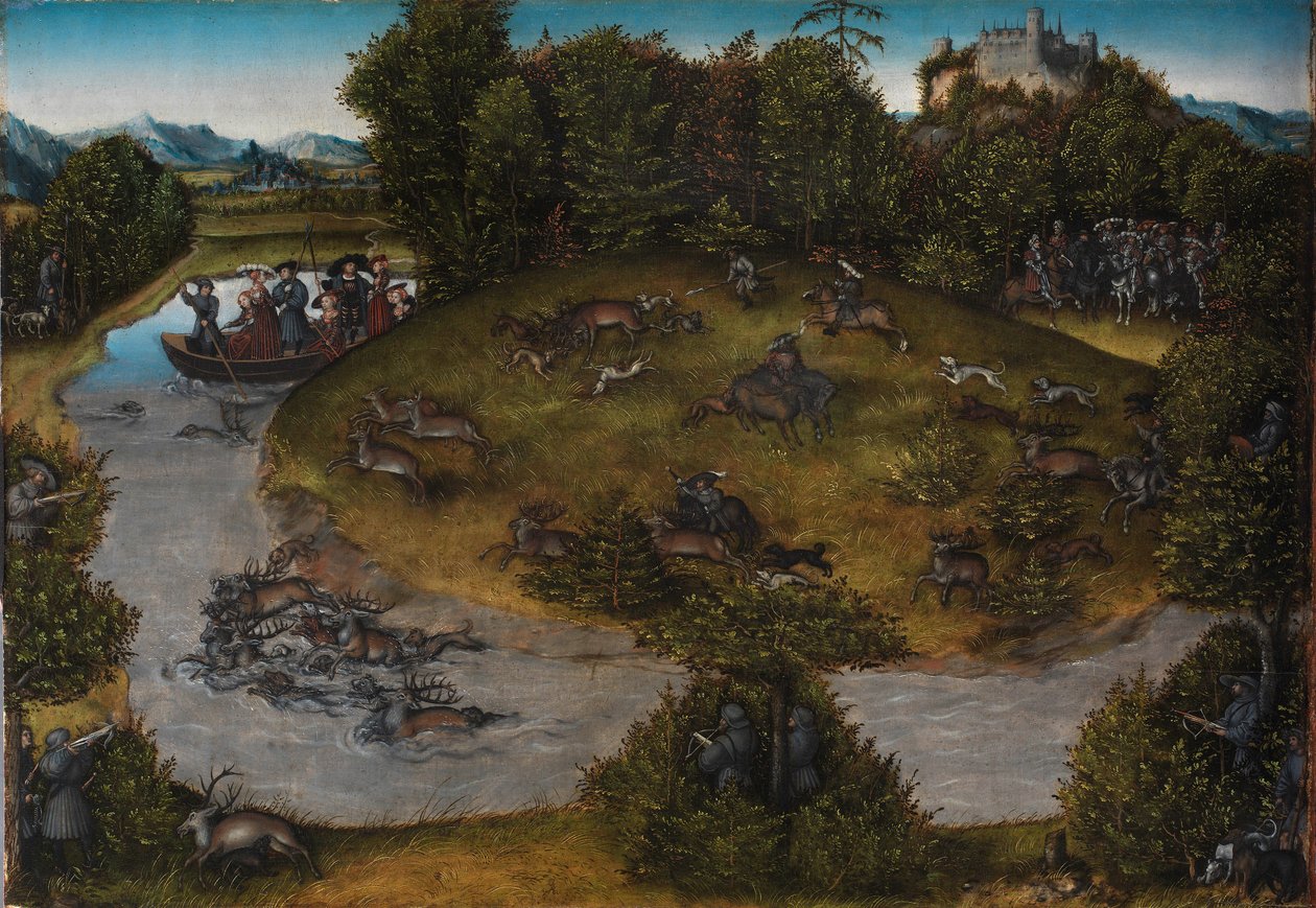 Kurfyrsten Fredrik den vises hjortjakt, ca 1530 (olja på panel) av Lucas the Elder Cranach