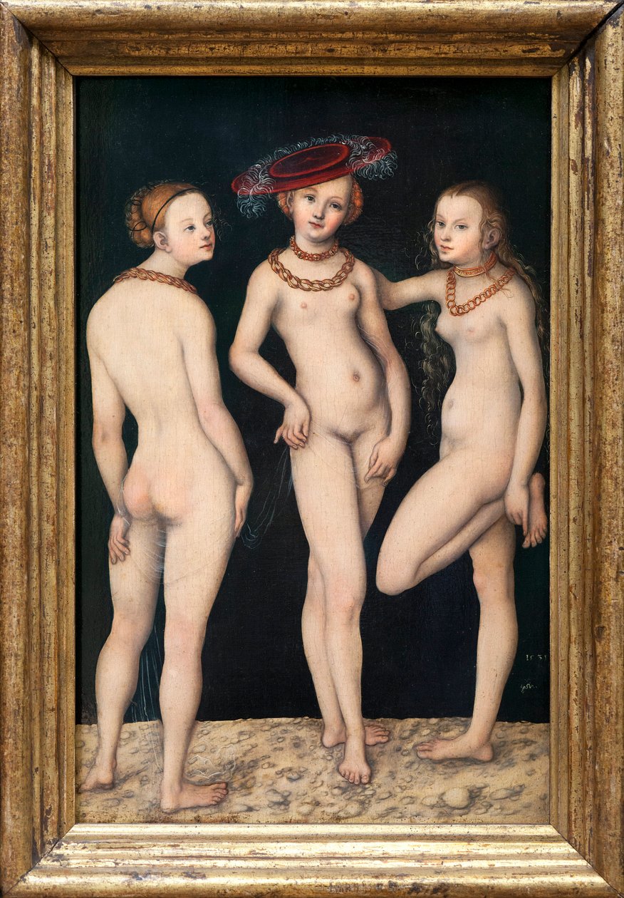 De tre nåderna av Lucas the Elder Cranach