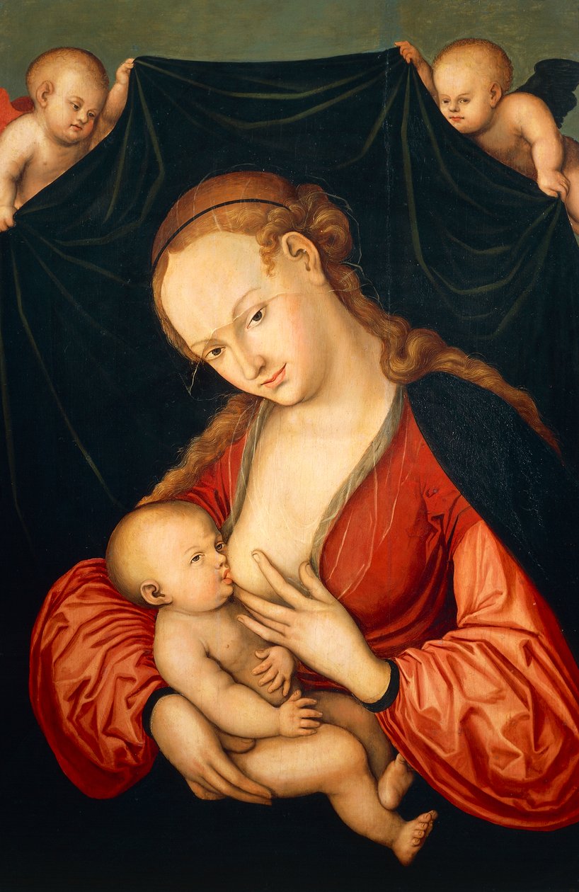 Jungfru Maria som ammar Jesus av Lucas the Elder Cranach
