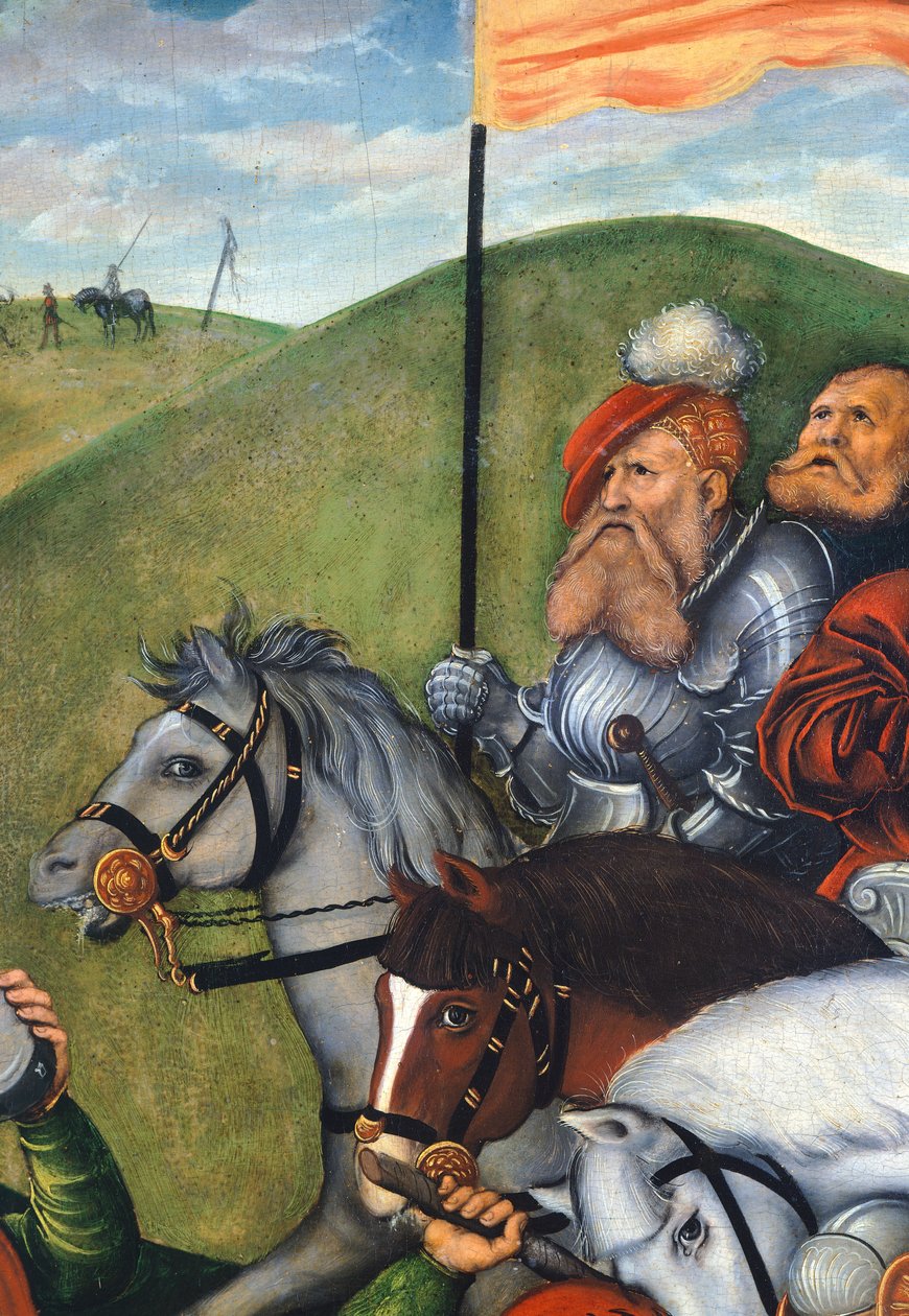 Vägen till Golgata av Lucas Cranach Elder (1472-1553), Detalj av Lucas the Elder Cranach