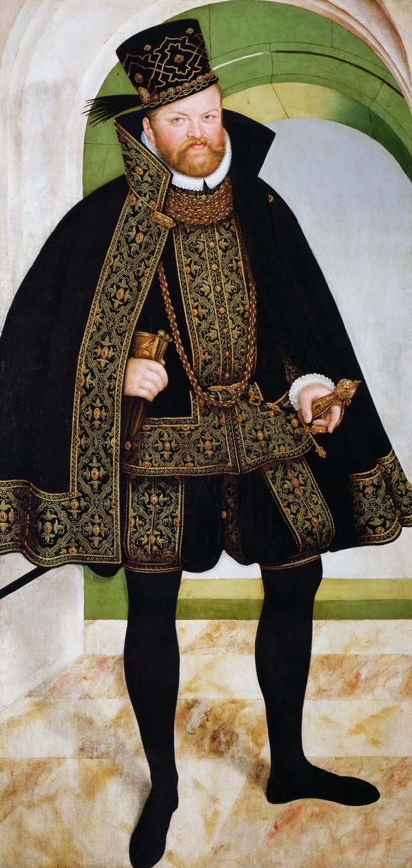 Porträtt av Augustus I av Sachsen av Lucas the Younger Cranach