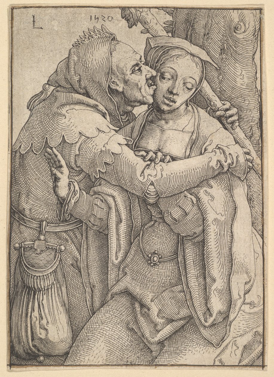 En dåre och en kvinna, 1520. av Lucas van Leyden