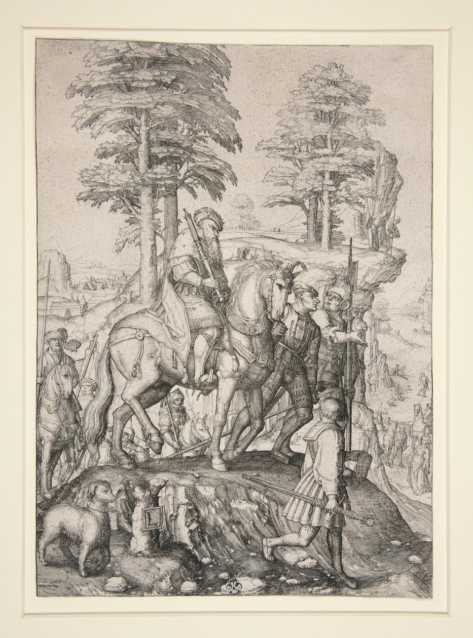 Abigail före David av Lucas van Leyden