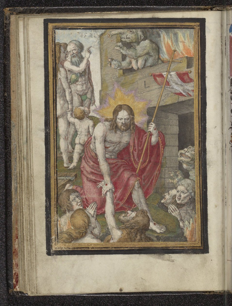Nedstigning till Limbo Passion of Christ (serietitel) av Lucas van Leyden