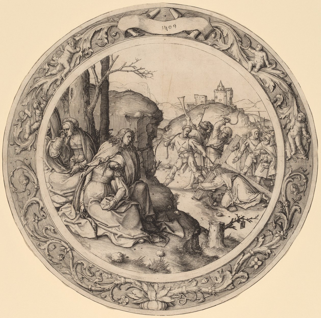 Kristus som bär korset av Lucas van Leyden