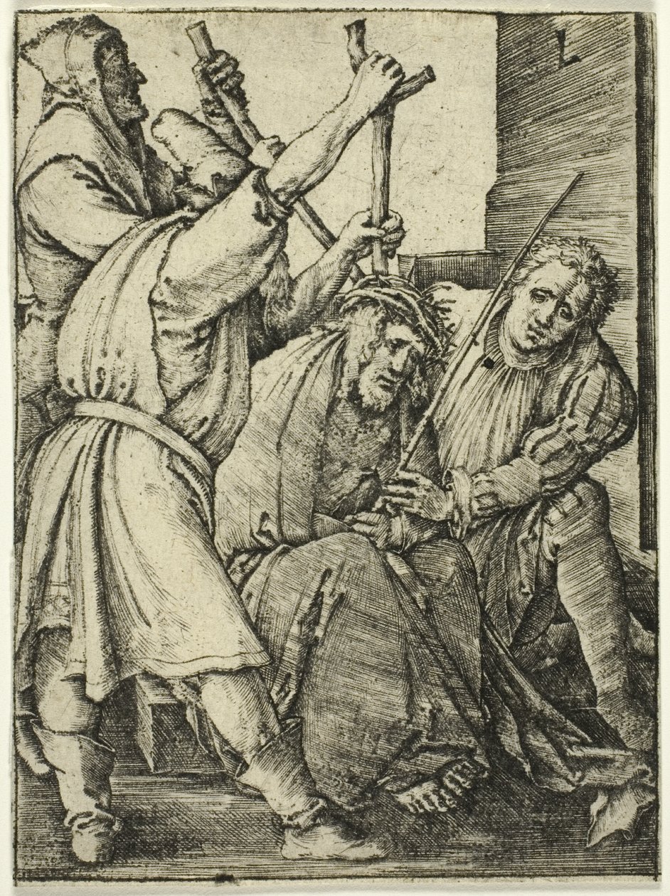 Kristus krönt med törnar av Lucas van Leyden
