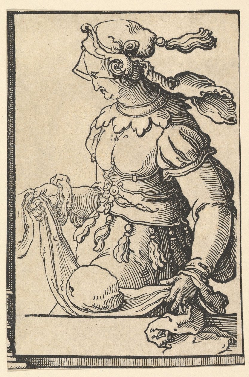 Cumean Sibyl, från serien Sibyll, ca. 1530. av Lucas van Leyden
