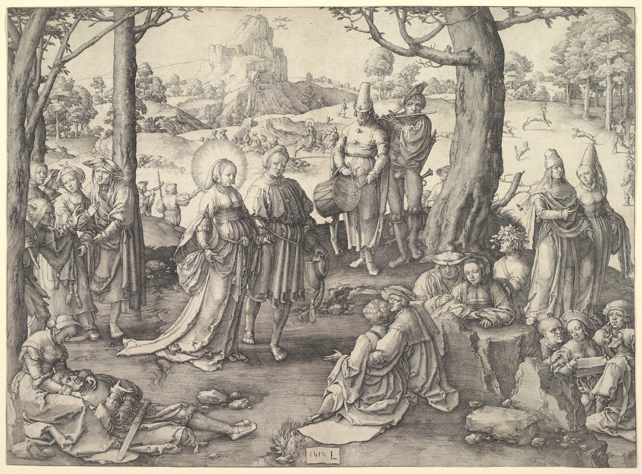 Sankta Maria Magdalenas dans av Lucas van Leyden