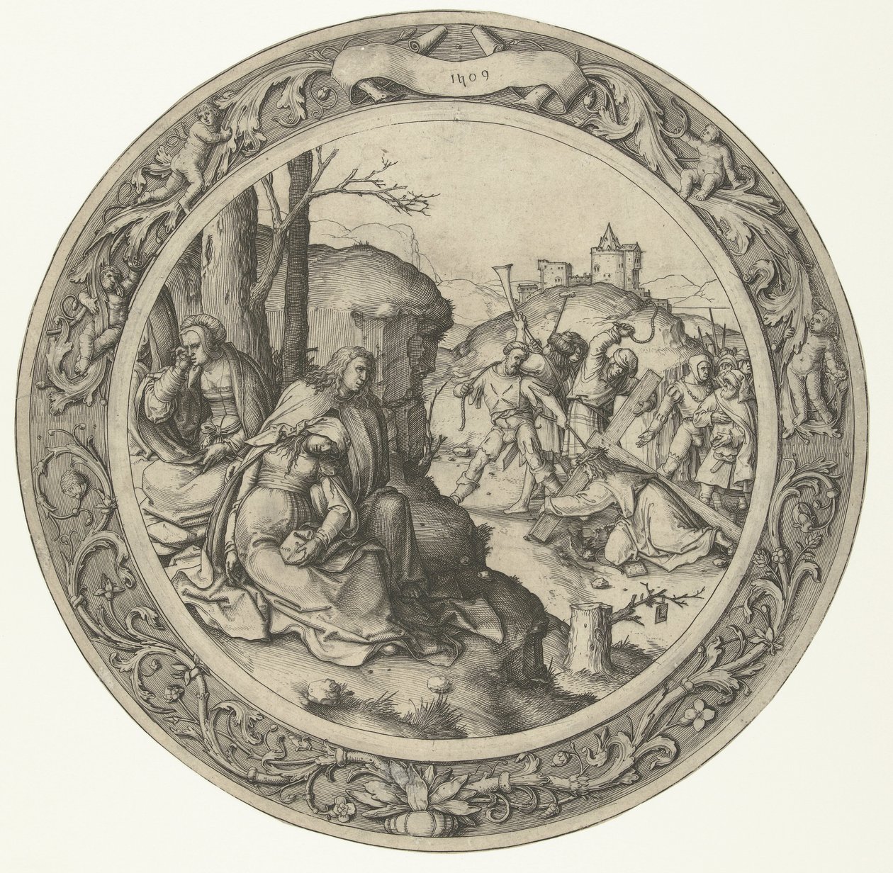 Bärandet av korset The Round Passion (serietitel) av Lucas van Leyden