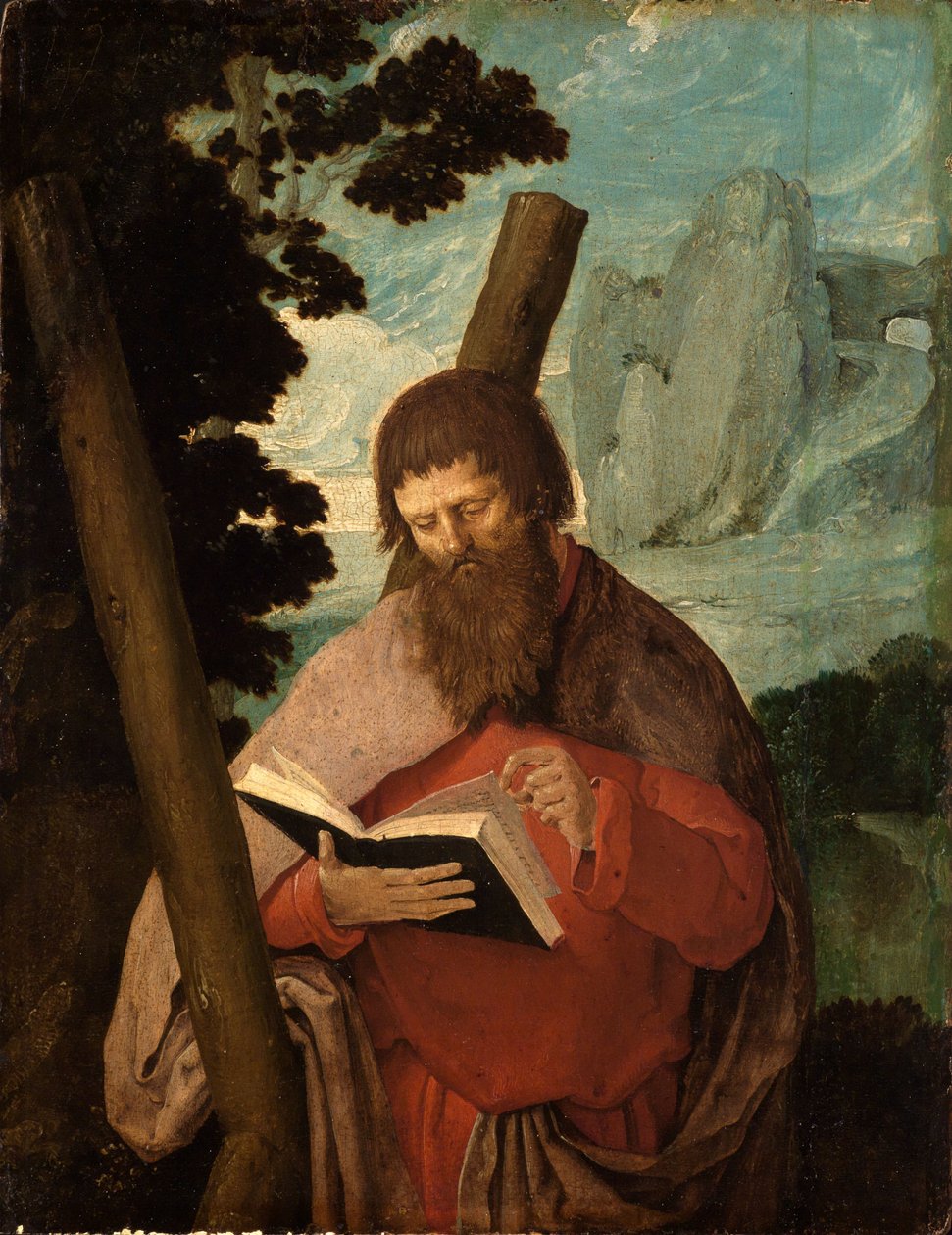Sankt Andreas i halvfigur av Lucas van Leyden
