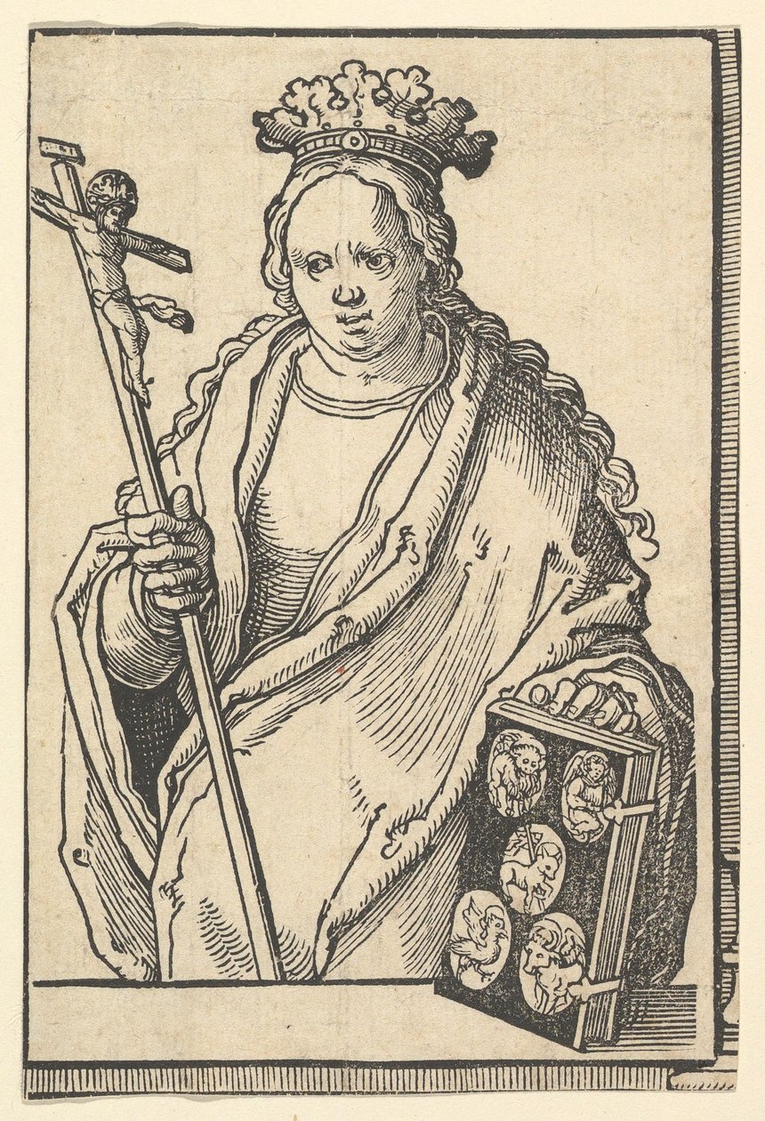 Ecclesia Christi Faith, från serien Sibyller, ca. 1530. av Lucas van Leyden