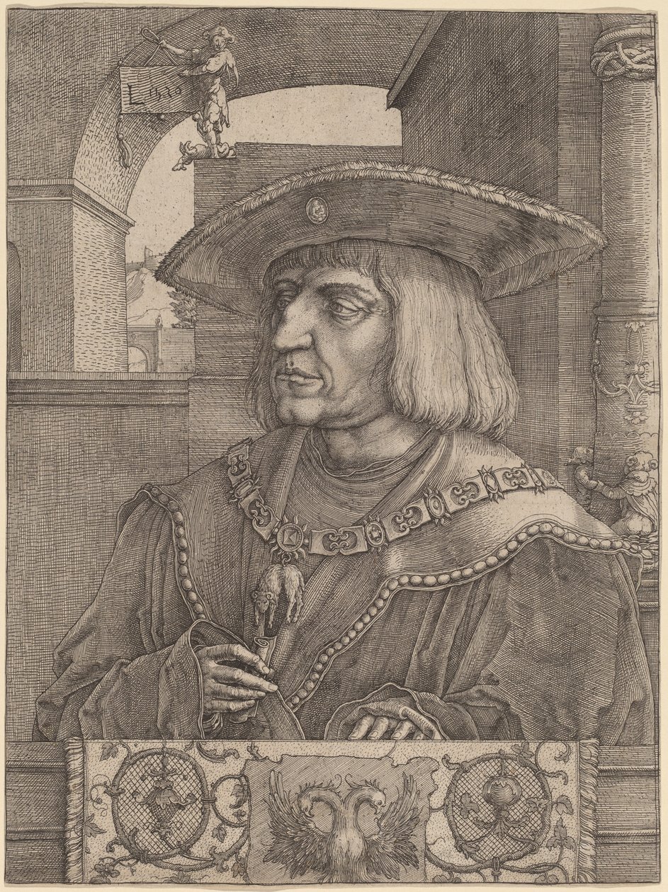 Kejsar Maximilian I av Lucas van Leyden