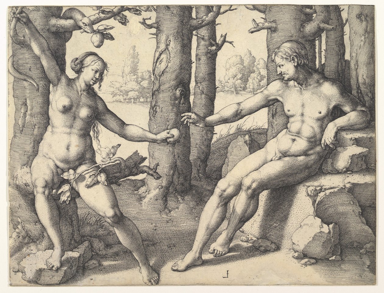 Människans fall, 1530. av Lucas van Leyden