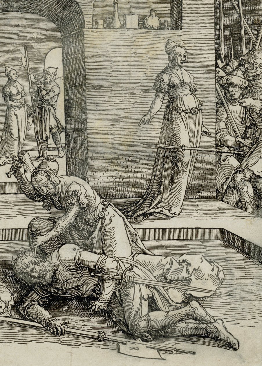 Jael dödar Sisera, 1515-19 av Lucas van Leyden