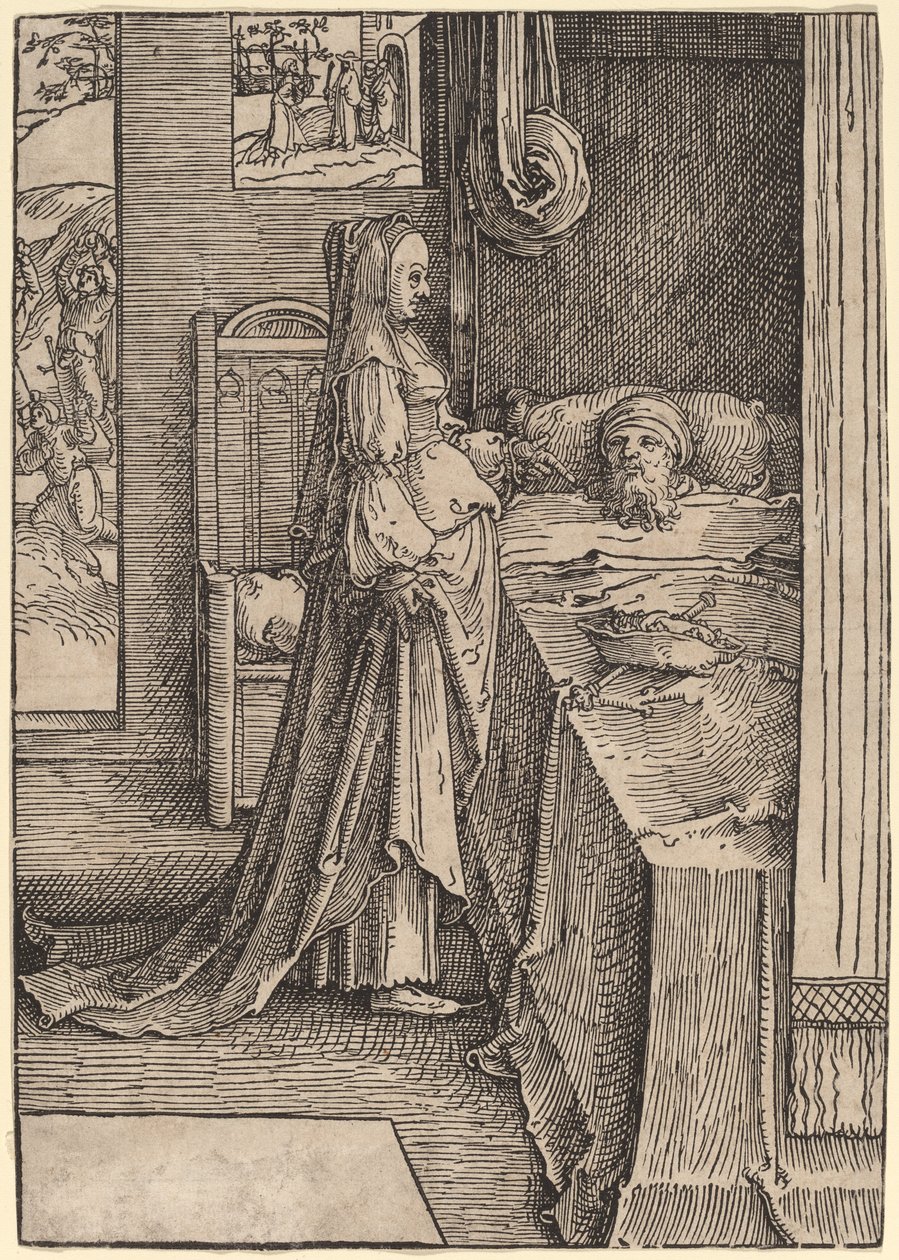 Isebel lovar Nabots vingård till kung Ahab av Lucas van Leyden