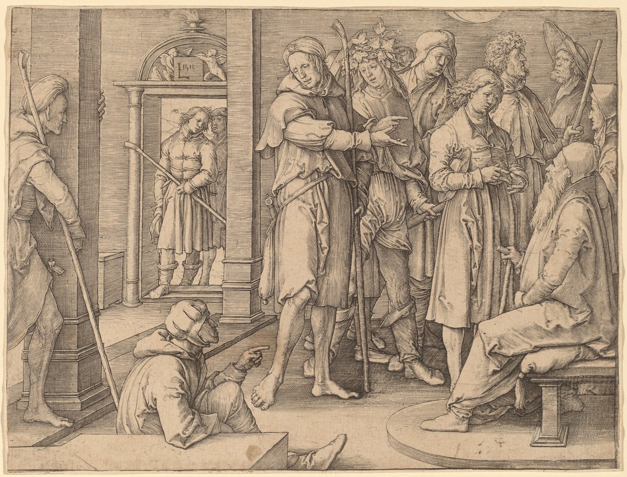Joseph tolkar sin dröm för Jakob av Lucas van Leyden