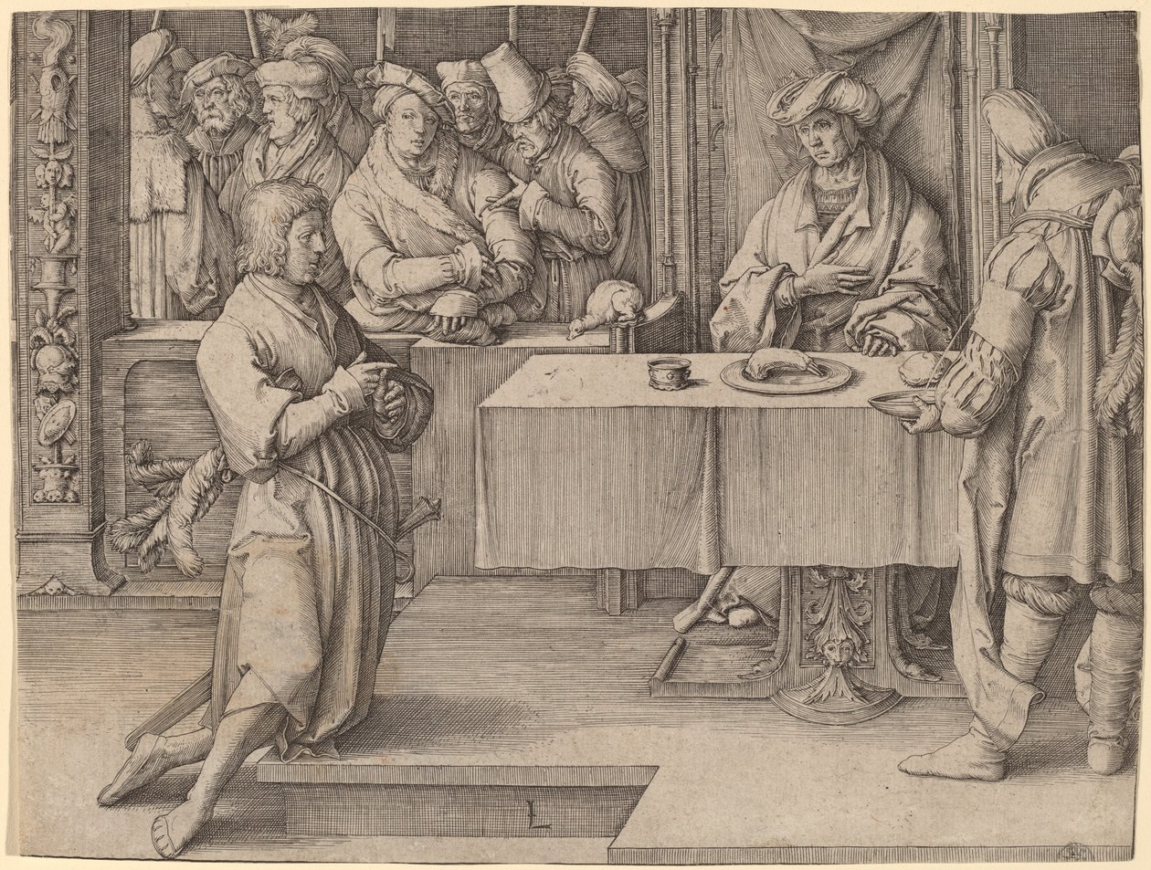 Josef tolkar faraos drömmar av Lucas van Leyden