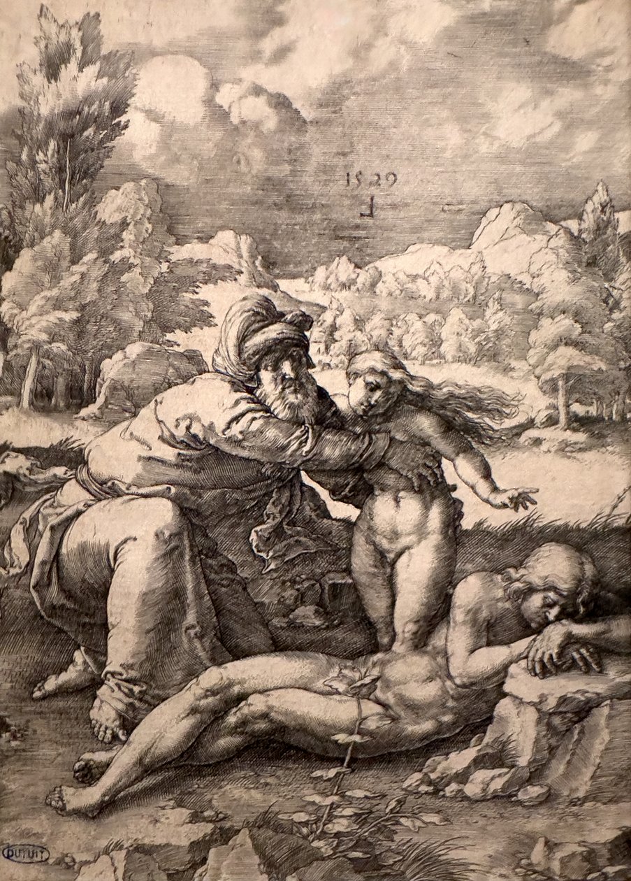 Skapelsen av Eva av Lucas van Leyden