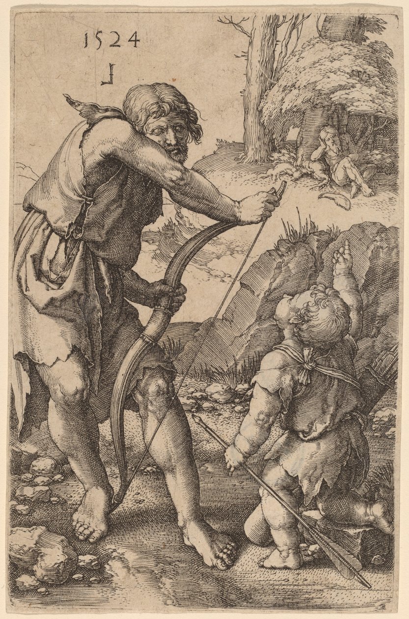 Lamech och Kain av Lucas van Leyden