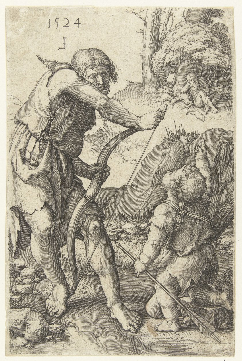Lamech och Kain av Lucas van Leyden