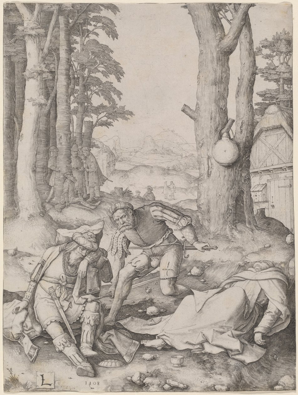Mahomet och munken Sergius av Lucas van Leyden