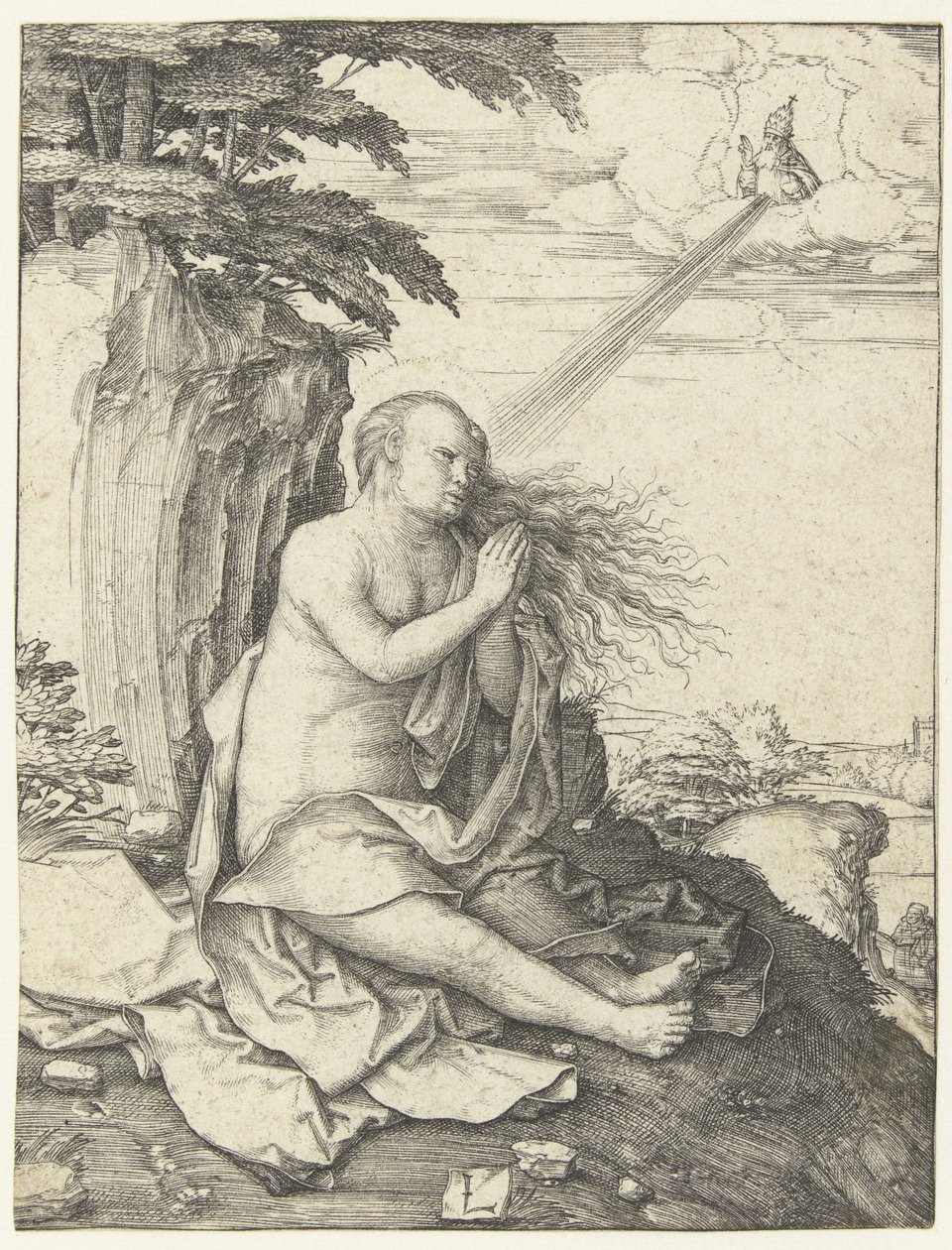 Maria Magdalena i öknen av Lucas van Leyden