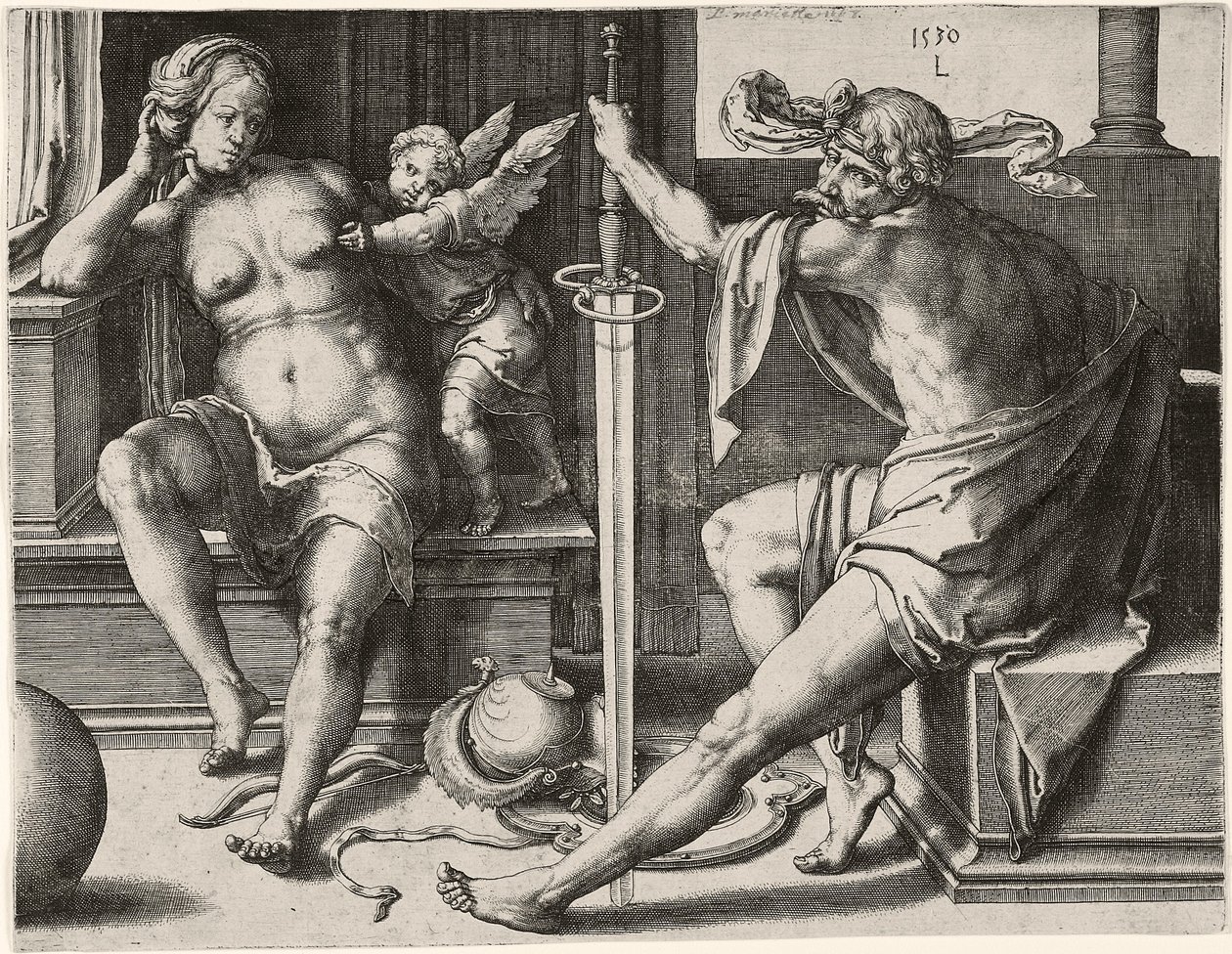 Mars, Venus och Amor av Lucas van Leyden