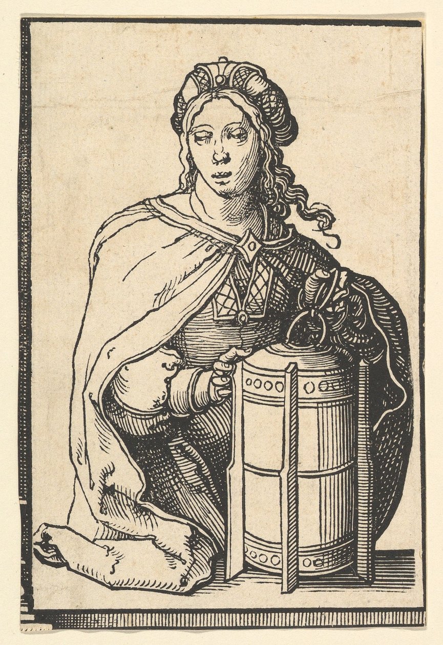 Persisk Sibyll, från serien Sibyll, ca. 1530. av Lucas van Leyden