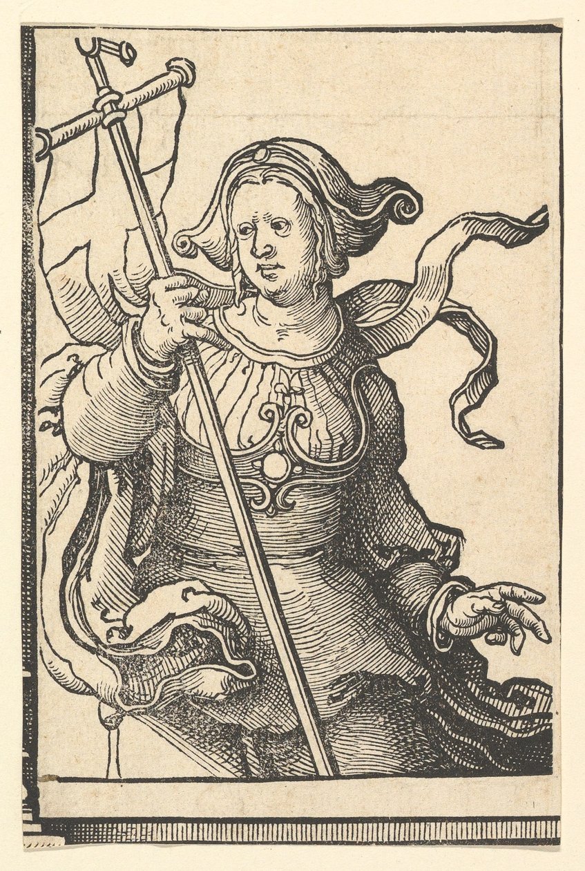 Phrygian Sibyl, från serien Sibyll, ca. 1530. av Lucas van Leyden